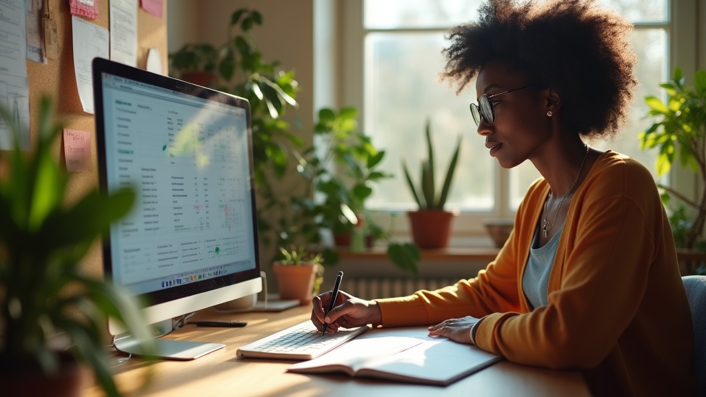 Marketer organizing tiered keyword strategy in notebook — negative keywords for google ads