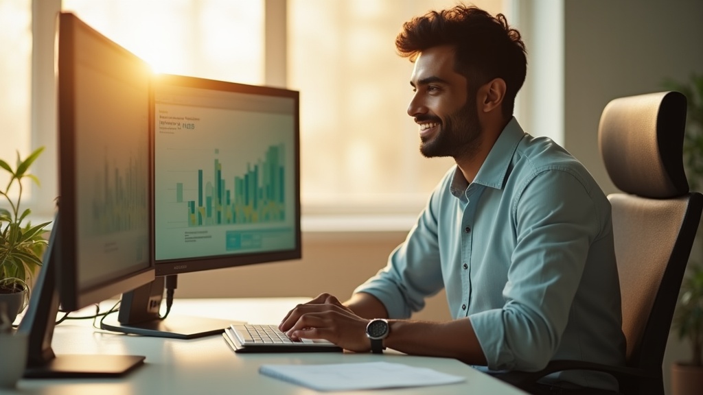 Confident marketer reviewing improved campaign results — negative keywords for google ads