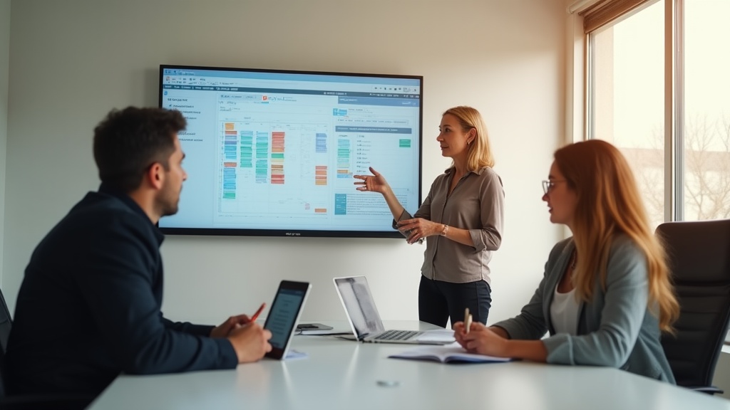Marketing strategist presenting multi-channel ad deployment — voice of customer advertising